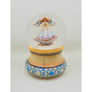 Jim Shore Angel On High Water Snow Globe 2007 Plays Angels We Have Heard On High